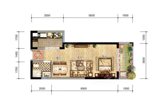 85㎡現(xiàn)代簡約風，“蘆灰+夏云綠”的搭配太贊
