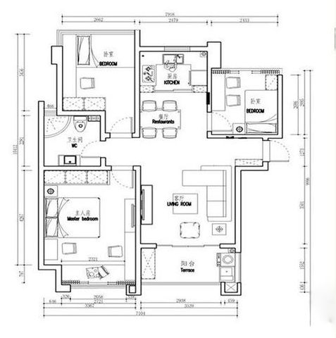 白色、木色與黑色演繹同一空間下的不同格調(diào)！
