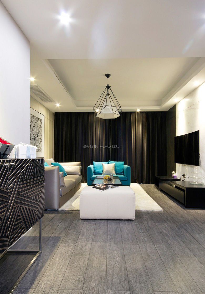 廈門三室二廳裝修_小戶型裝修實例75平三室_現(xiàn)代簡約風格裝修圖片三室二廳