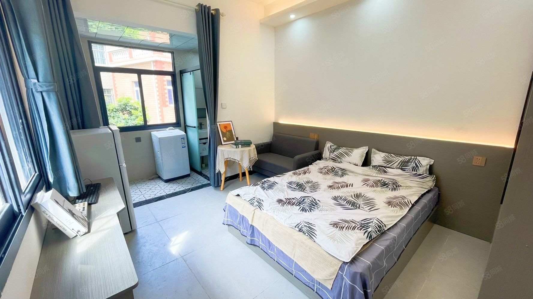 杏林村園博苑地鐵口全新邊套精裝大單間，出租，全屋燈帶裝飾