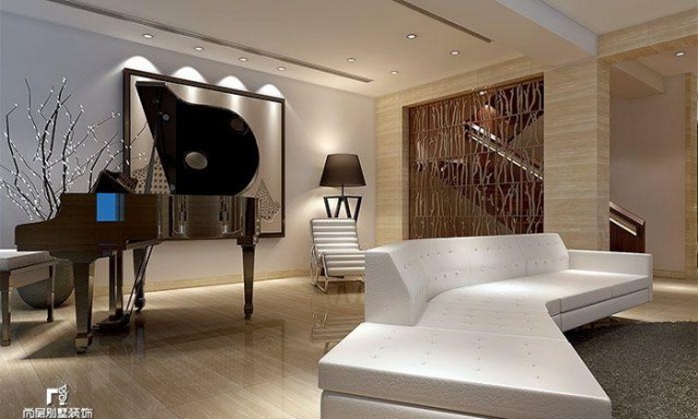 現(xiàn)代簡(jiǎn)約五居室客廳隔斷裝修效果圖