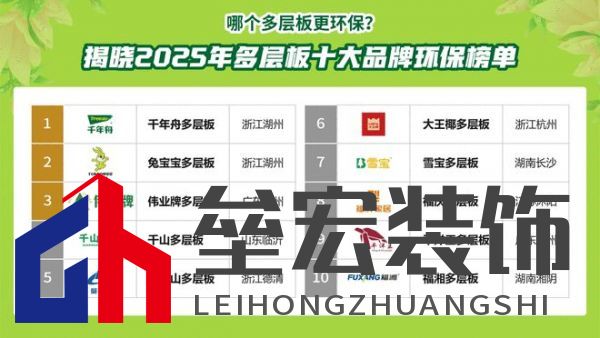 哪個(gè)多層板更環(huán)保？揭曉2025年多層板十大品牌榜單